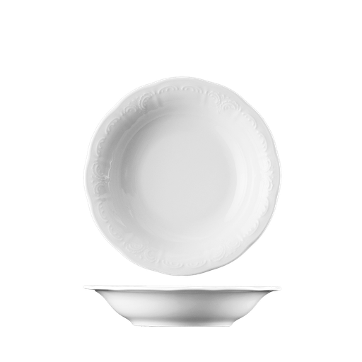 [59214] Bord diep 14.0cm Bellevue wit
