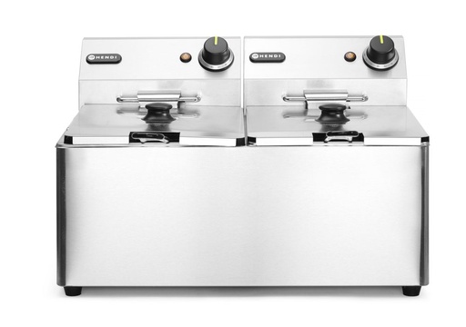 [511274] Friteuse Kitchen Line 2x 8 l 230V 2x 3500W Hendi