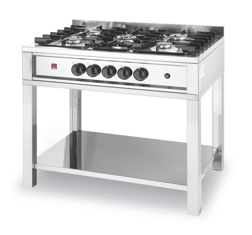 [511407] Gasfornuis met open frame 5 pits 14,3 kW Hendi