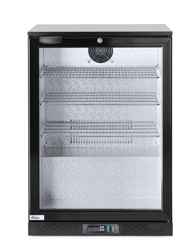 [511420] Backbar koelkast zwart met enkele deur 105l 230V 120W Hendi