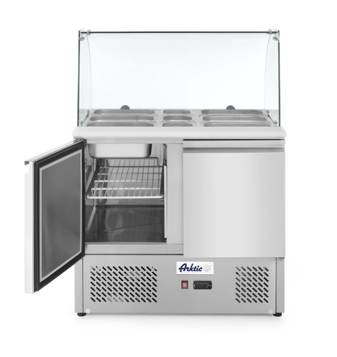 [511475] Saladette 2 deurs glazen vitrine 300 l Hendi