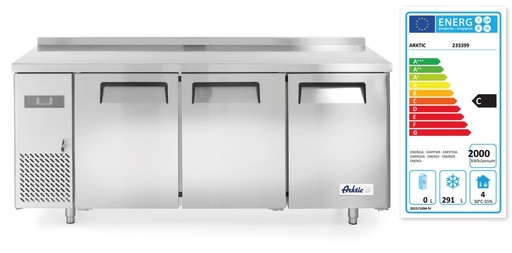 [511507] Vrieswerkbank 3 deurs 390 l Kitchen Line Hendi
