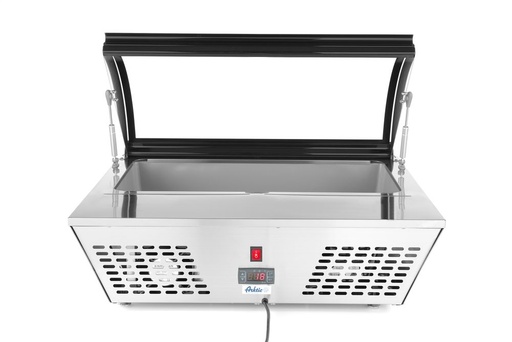 [511518] Opzet saladevitrine rvs 67 l 8x1/6 of 4x1/3 GN Hendi