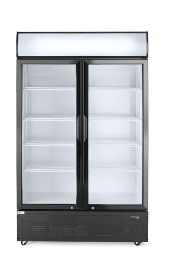 [511529] Backbar koelkast met lichtbak dubbele deur 512 l 230V 510W Hendi