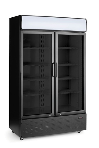 [511568] Backbar koelkast met lichtbak met dubbele deur 512 l Hendi