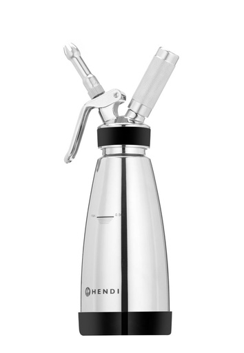 [511868] Thermo slagroomapparaat 0,5 l rvs Hendi