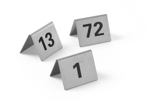 [512059] Tafelstandaard nummers rvs 1-12 50x35x40 mm Hendi