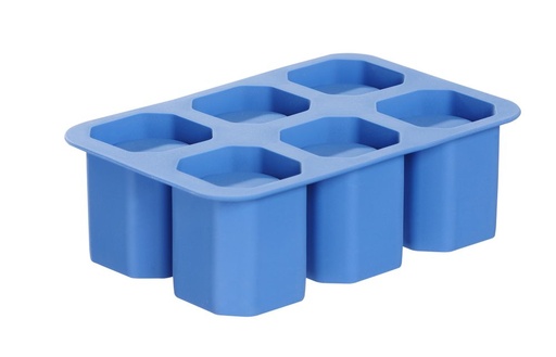 [512084] IJsblokjesvorm 6 ice shots glazen silicone Hendi