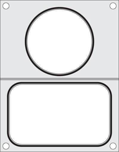 [512280] Traysealer matrix 178x113 mm + rond 115 mm Hendi
