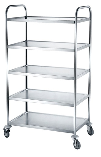 [512364] Serveerwagen 5 bladen rvs 905x585x1545 mm Hendi