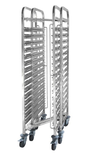 [512372] Regaalwagen compacte opslag 15x GN 1/1 445x610x1710mm rvs Hendi