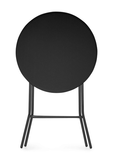 [512384] Statafel rond zwart blad HDPE 800x1100 mm Hendi