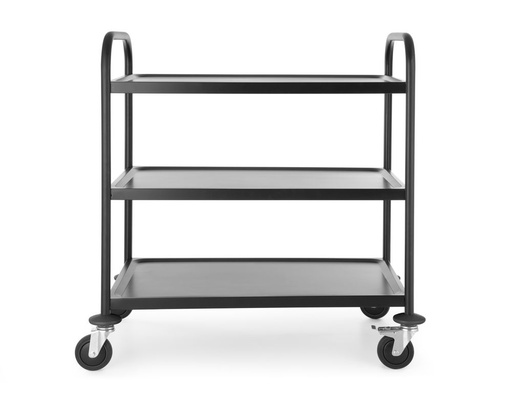 [512388] Serveerwagen mat zwart 905x585x945 mm Hendi