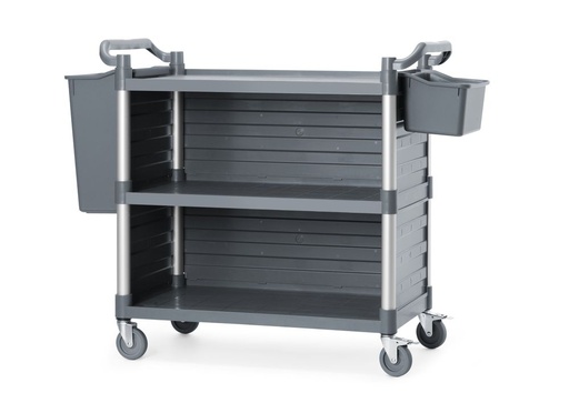 [512414] Serveerwagen met zijpaneel 3 bladen PP 1010x500x960 mm Hendi