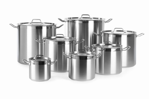 [512466] Kookpan hoog met deksel 3 l 160x150 mm rvs Profi Line Hendi