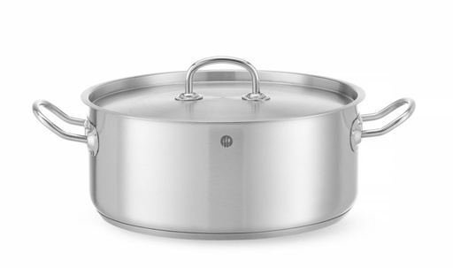[512506] Kookpan laag met deksel rvs 7,3 l 280x120 mm Kitchen Line Hendi