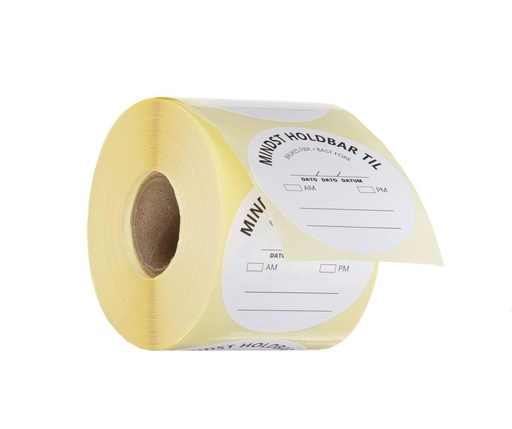 [512577] Label USE BEFORE DK-NO-SE resuable Ø50mm rol 500 st. Hendi