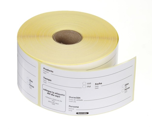 [512587] Label USE BY ES-PT-EN resuable Ø50mm rol 500 st. Hendi