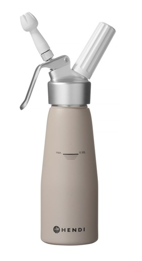 [512871] Slagroomapparaat taupe 0,50 l Al Kitchen Line Hendi