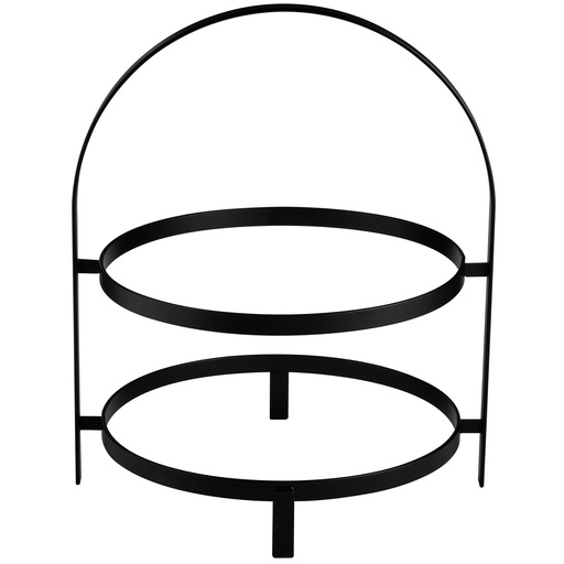 [513078] Serveerstandaard 29.5x26.5x(h)35.5cm metaal zwart The Grid APS