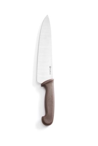 [5249] Koksmes 24.0cm pp bruin handvat