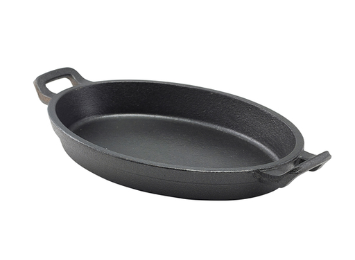 [11002] Serveerpan ovaal 24.0x17.3cm gietijzer