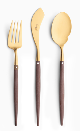 [11014] Gourmetlepel 22.3cm Goa Brown Gold Matt 21 i