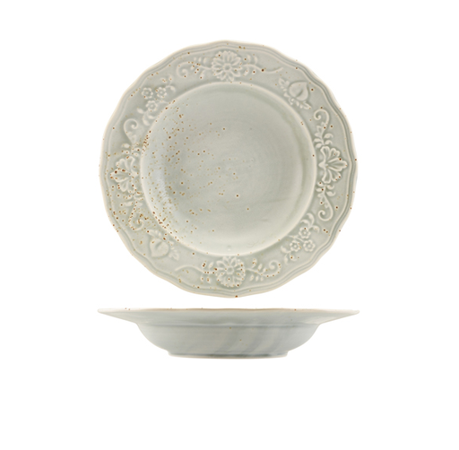 [11040] Bord winged diep 26.8cm Reverie Iris Genware