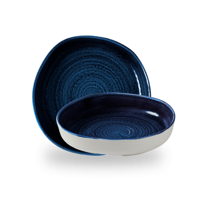 [11060] Kom 20.0cm h 4.5cm Stonecast Plume Ultramarine Churchill